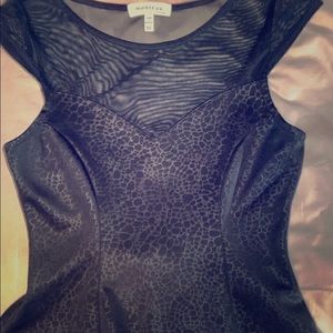 Black cheetah print dressy shirt